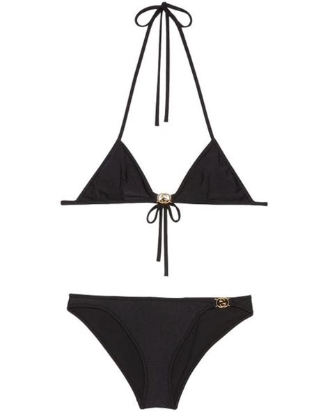 gucci g streng|Gucci Interlocking G String Bikini In Black .